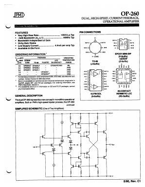 OP-260 Datasheet PDF Analog Devices