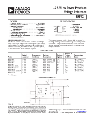 REF43GSZ Datasheet PDF Analog Devices