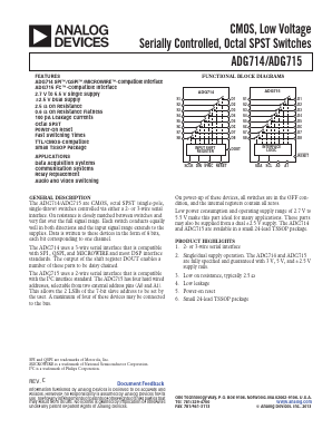 ADG714BRU-REEL7 Datasheet PDF Analog Devices