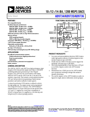 AD9734-DPG2-EBZ Datasheet PDF Analog Devices