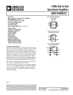 AD8519 Datasheet PDF Analog Devices