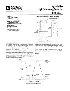 HDG-0807BD Datasheet PDF Analog Devices