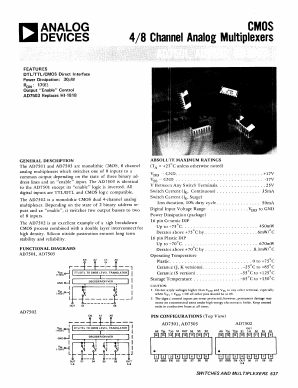 AD7501SD Datasheet PDF Analog Devices