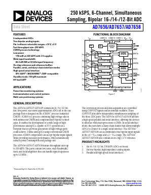 AD7658 Datasheet PDF Analog Devices
