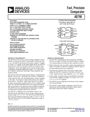 AD790SCHIPS Datasheet PDF Analog Devices