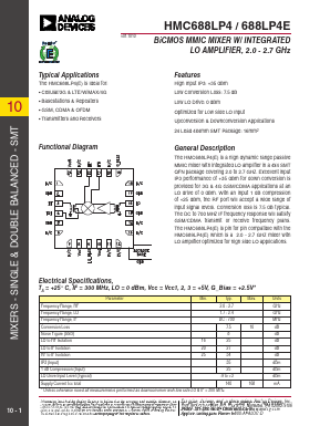 119915-HMC688LP4 Datasheet PDF Analog Devices
