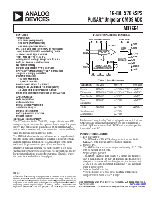 AD7664ASTZRL Datasheet PDF Analog Devices