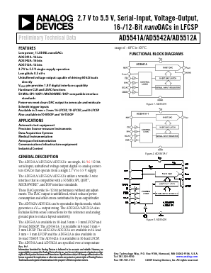 AD5541AARMZ Datasheet PDF Analog Devices