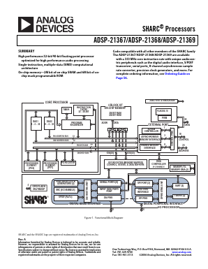ADSP-21367KSZ-1A Datasheet PDF Analog Devices