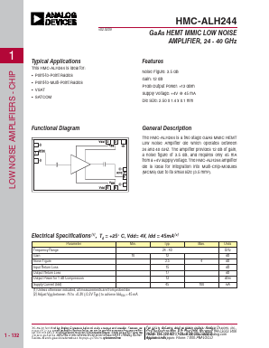 HMC-ALH244 Datasheet PDF Analog Devices