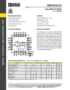 HMC523LC4 Datasheet PDF Analog Devices