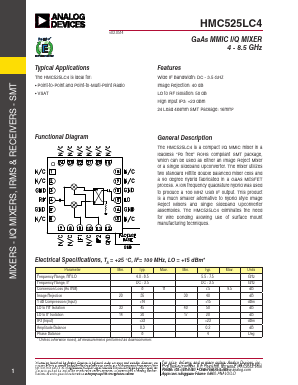 HMC525LC4 Datasheet PDF Analog Devices