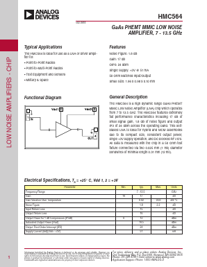 HMC564 Datasheet PDF Analog Devices