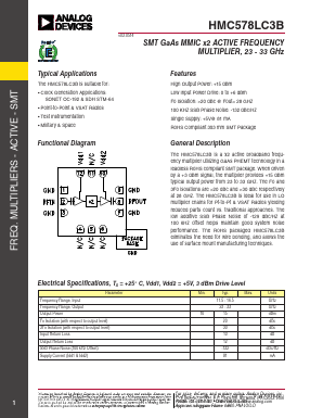 HMC578LC3B Datasheet PDF Analog Devices