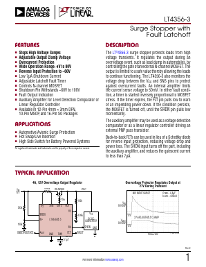 LT4356HS-3 Datasheet PDF Analog Devices
