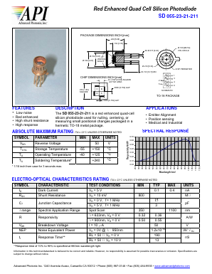 SD055-23-21-211 Datasheet PDF Advanced Photonix, Inc.