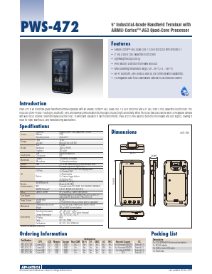 PWS-472-C20E Datasheet PDF Advantech Co., Ltd.