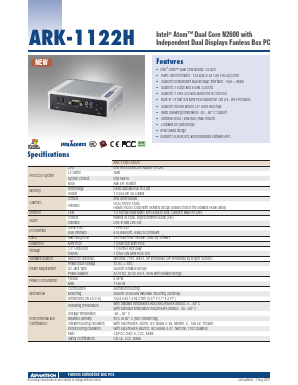 ARK-1122H Datasheet PDF Advantech Co., Ltd.