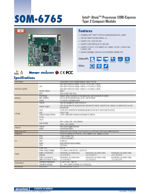 SOM-6765D-S8A1E Datasheet PDF Advantech Co., Ltd.