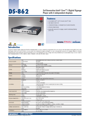 DS-862GF-S6A1E Datasheet PDF Advantech Co., Ltd.