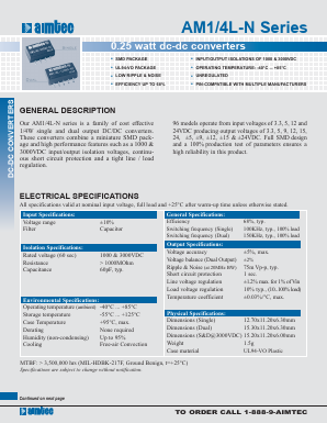 AM1L-0309DH30-N Datasheet PDF AIMTEC