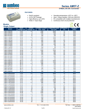 AM5T-4815SH35Z Datasheet PDF AIMTEC