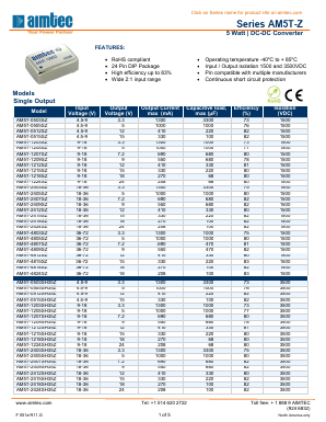 AM5T-4809SH35Z Datasheet PDF AIMTEC