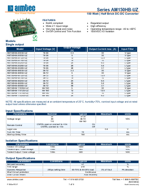 AM150HB-4828S-UZ Datasheet PDF AIMTEC