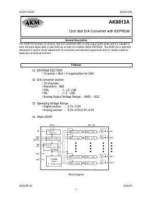 AK9813A Datasheet PDF  Asahi Kasei Microdevices