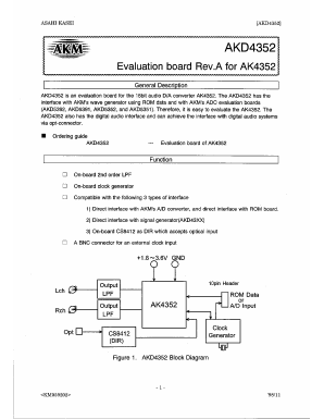 AKD4352 Datasheet PDF  Asahi Kasei Microdevices