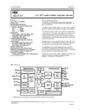 AK4545VQ Datasheet PDF  Asahi Kasei Microdevices