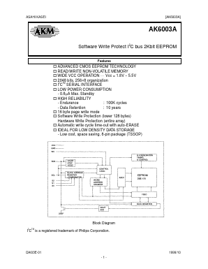 AK6003A Datasheet PDF  Asahi Kasei Microdevices