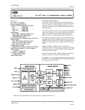 AK4541VQ Datasheet PDF  Asahi Kasei Microdevices
