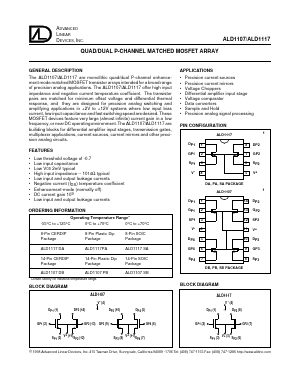 ALD1107SA Datasheet PDF Advanced Linear Devices