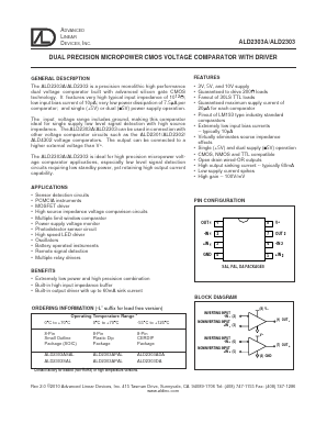 ALD2303ADA Datasheet PDF Advanced Linear Devices