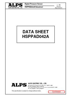 HSPPAD042A Datasheet PDF ALPS ELECTRIC CO.,LTD.