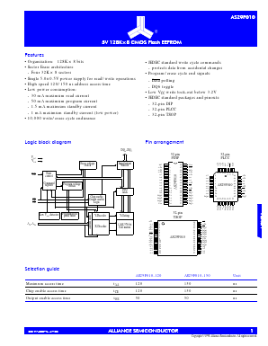 AS29F010-150LC Datasheet PDF Alliance Semiconductor