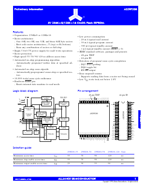 29F200-90 Datasheet PDF Alliance Semiconductor