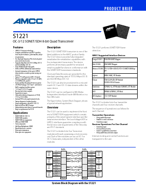 CS1221 Datasheet PDF Applied Micro Circuits Corporation