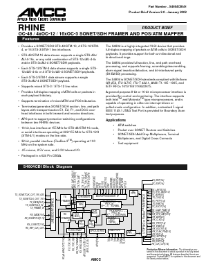 CS4804 Datasheet PDF Applied Micro Circuits Corporation