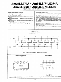 AM74LS534 Datasheet PDF Advanced Micro Devices