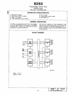 8253 Datasheet PDF Advanced Micro Devices
