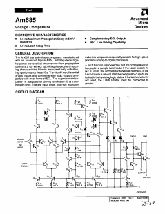AM685LL Datasheet PDF Advanced Micro Devices