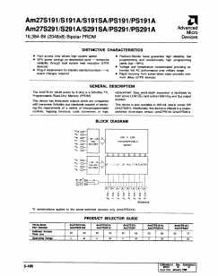 AM27PS191A75DCB-S Datasheet PDF Advanced Micro Devices