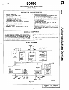 IA80186-10 Datasheet PDF Advanced Micro Devices