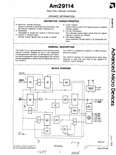 AM29114DC Datasheet PDF Advanced Micro Devices