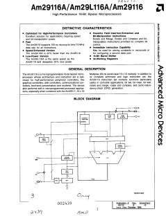 AM29116LCB Datasheet PDF Advanced Micro Devices
