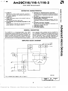 AM29C116-1JCB Datasheet PDF Advanced Micro Devices