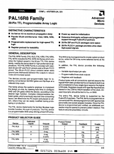 PAL16R6-6/2PC Datasheet PDF Advanced Micro Devices