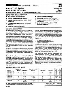 PAL20L8A Datasheet PDF Advanced Micro Devices